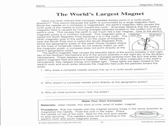 Bill nye magnetism video worksheet