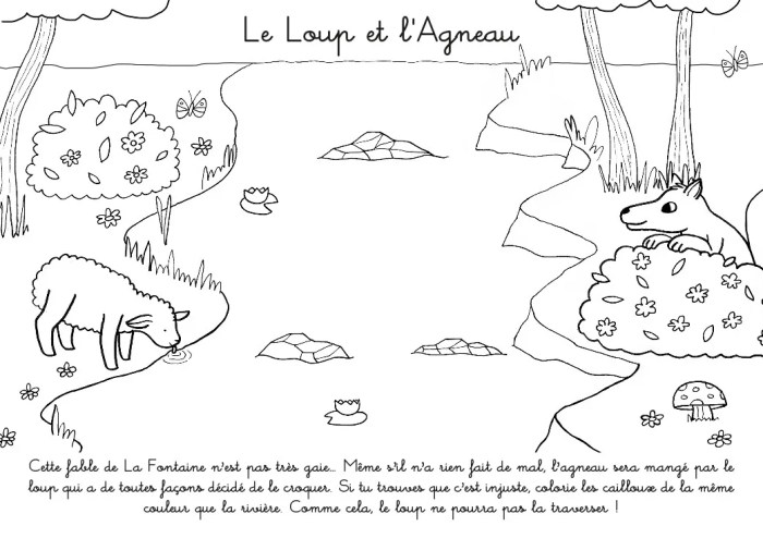 Le loup et l'agneau english