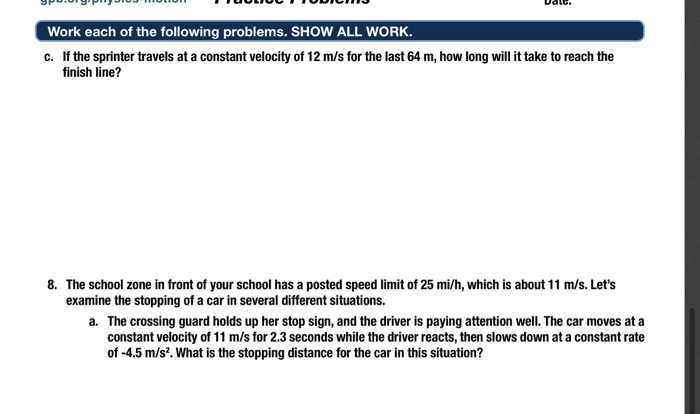 Physics in motion unit 2c answer key