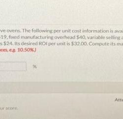 Morales corporation produces microwave ovens