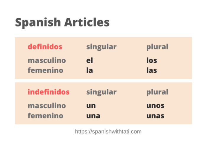 Definite indefinite articles spanish worksheet