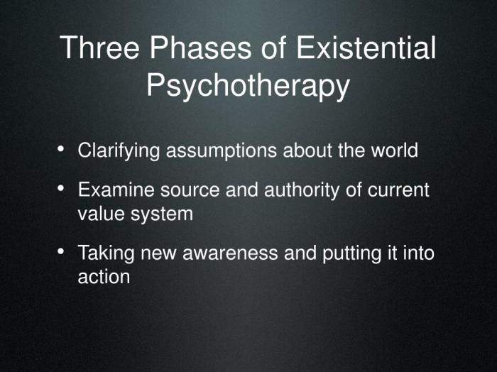 The goals of existential therapy include all but